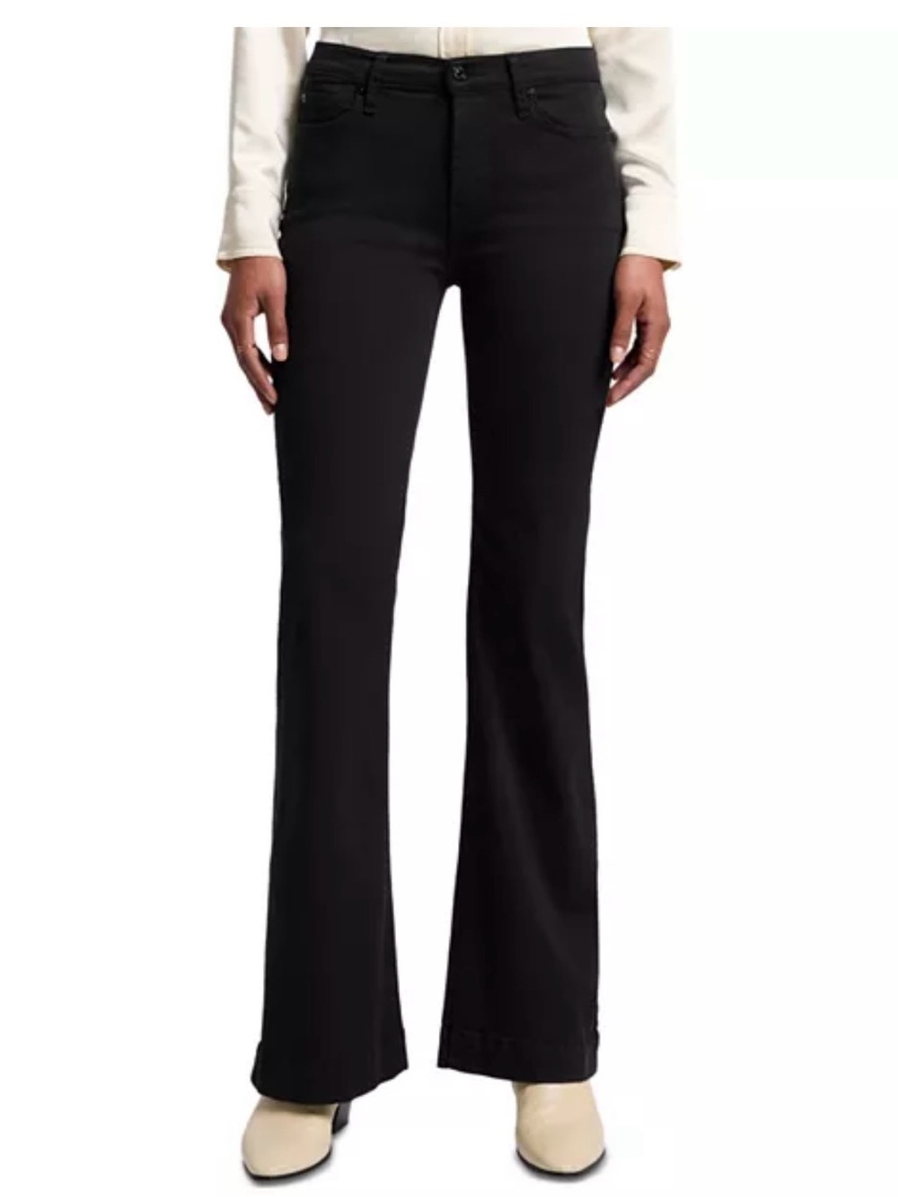 7 for all mankind Dojo Tailorless Bootcut Jeans in Black 27